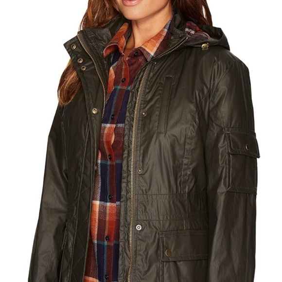 EUC Pendleton Women's Waxed Cotton Hooded Zip Front Jacket - Picture 2 of 7